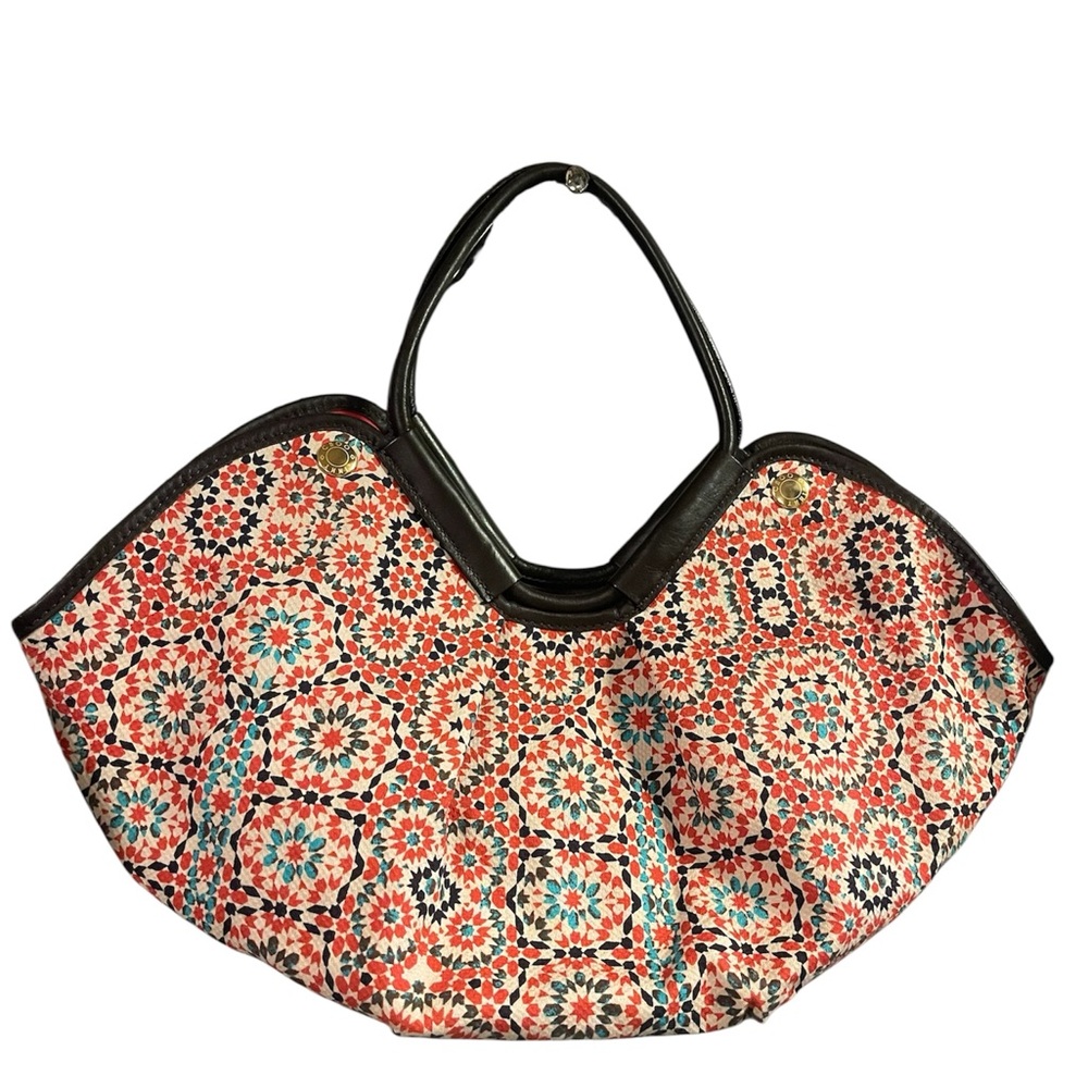 Jimmy Choo Red and Black Patterned Shoulder Bag